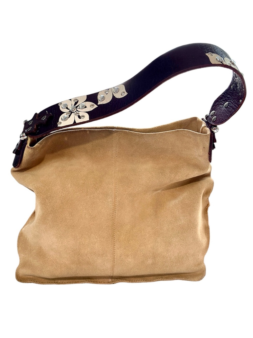 Wilson’s Leather Pelle Studio suede beige & brown shoulder bag Women’s purse